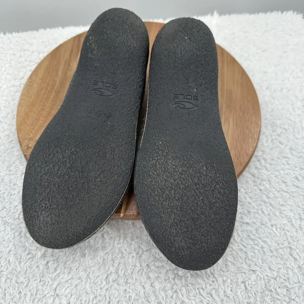 SOLE District Shoe by ReCork‎ Womens 9 Gray Grace Carbon Negative Slip on Flat